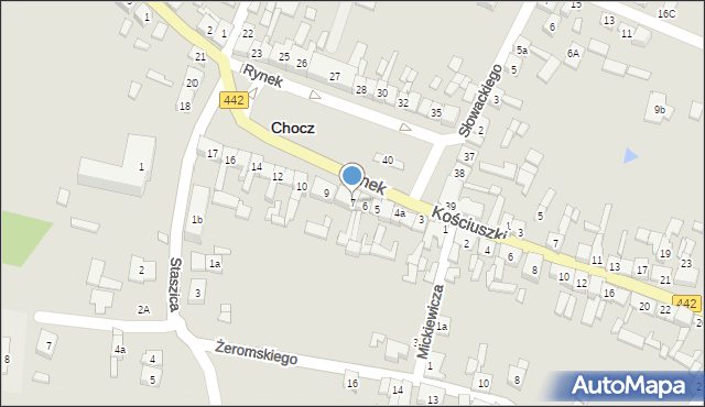 Chocz, Rynek, 7, mapa Chocz