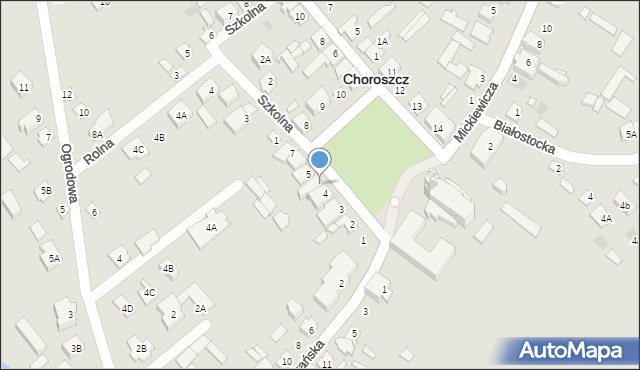 Choroszcz, Rynek 11 Listopada, 4A, mapa Choroszcz