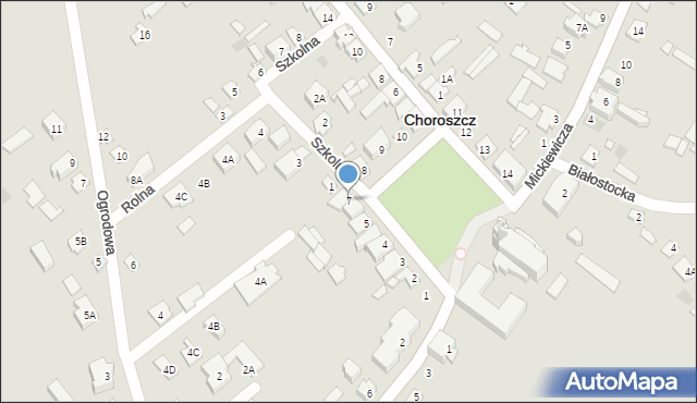 Choroszcz, Rynek 11 Listopada, 7, mapa Choroszcz