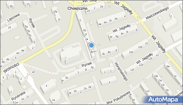 Choszczno, Rynek, 2b, mapa Choszczno
