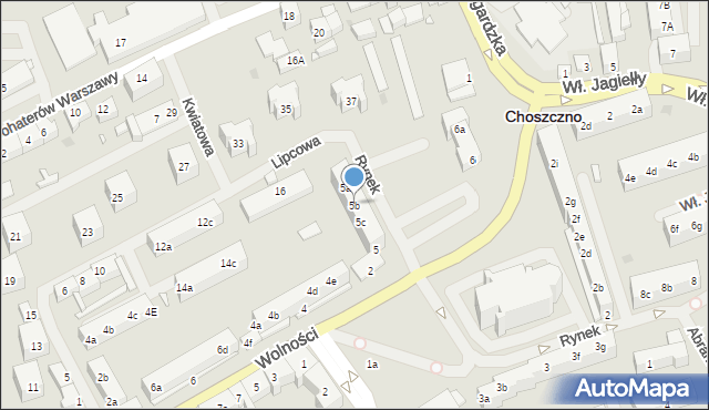Choszczno, Rynek, 5b, mapa Choszczno