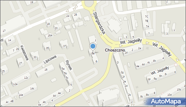 Choszczno, Rynek, 6a, mapa Choszczno