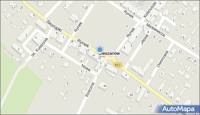 Cieszanów, Rynek, 10, mapa Cieszanów