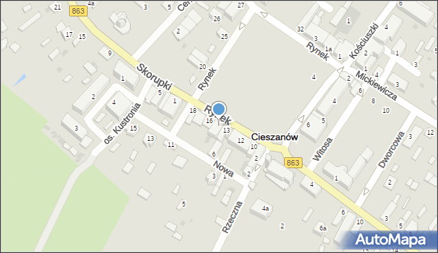 Cieszanów, Rynek, 15, mapa Cieszanów