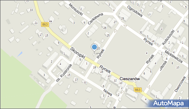 Cieszanów, Rynek, 20a, mapa Cieszanów