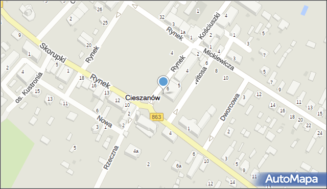 Cieszanów, Rynek, 7, mapa Cieszanów