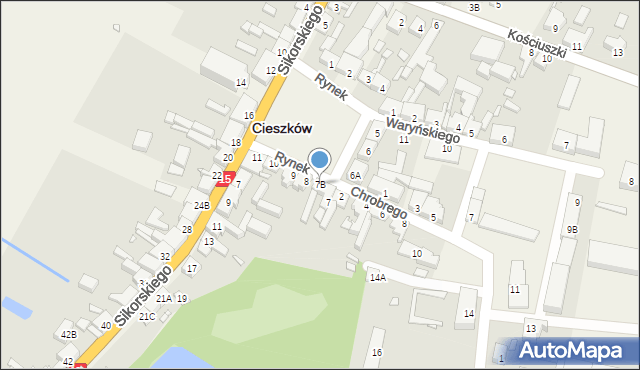 Cieszków, Rynek, 7B, mapa Cieszków