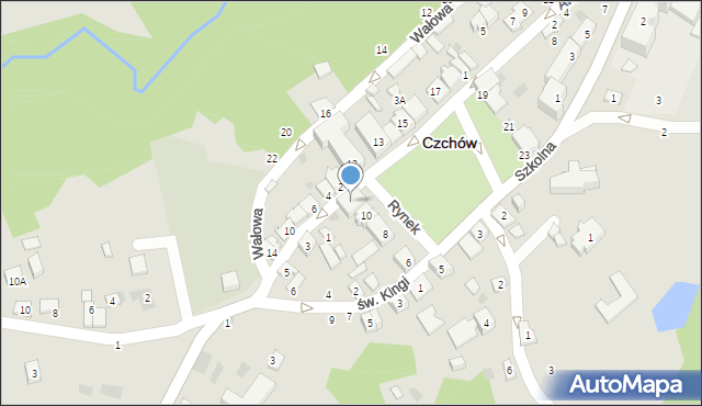 Czchów, Rynek, 11, mapa Czchów