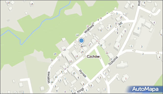 Czchów, Rynek, 3A, mapa Czchów