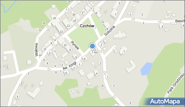 Czchów, Rynek, 4, mapa Czchów