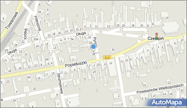 Czempiń, Rynek, 16, mapa Czempiń