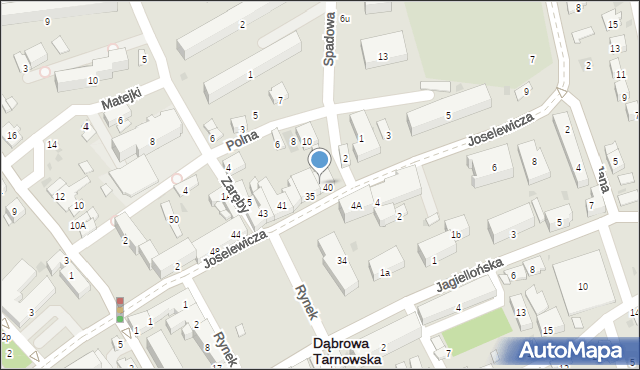 Dąbrowa Tarnowska, Rynek, 37, mapa Dąbrowa Tarnowska