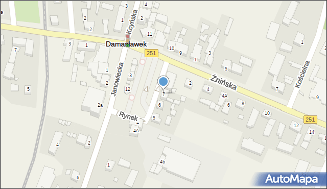 Damasławek, Rynek, 7, mapa Damasławek