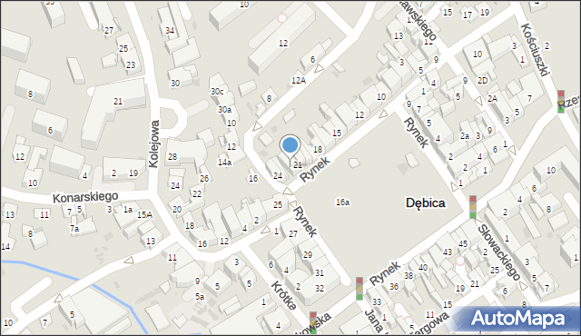 Dębica, Rynek, 23, mapa Dębicy