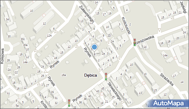 Dębica, Rynek, 4, mapa Dębicy