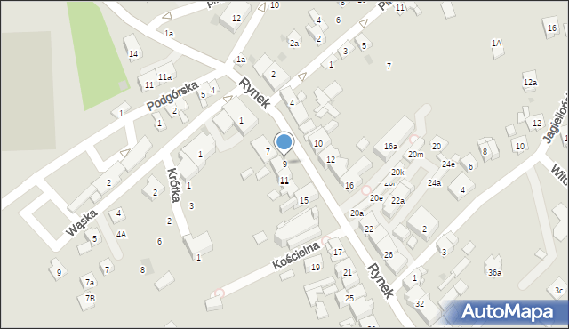 Dobczyce, Rynek, 9, mapa Dobczyce