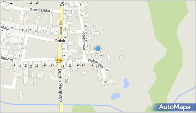 Dolsk, Rybarska, 14, mapa Dolsk