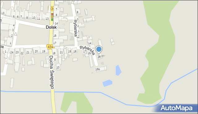 Dolsk, Rybarska, 16, mapa Dolsk