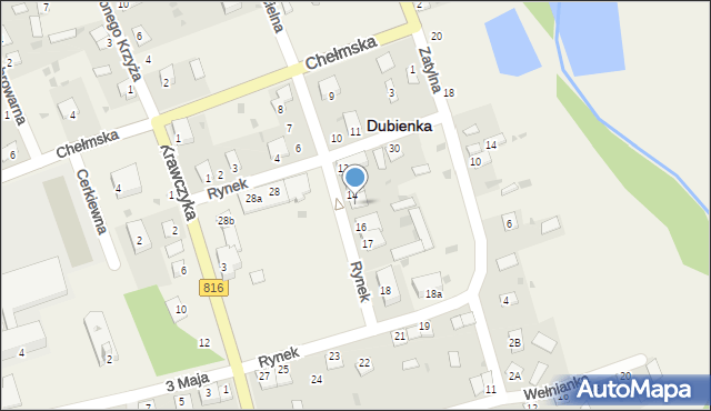 Dubienka, Rynek, 15, mapa Dubienka