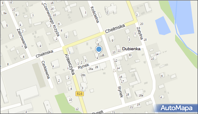 Dubienka, Rynek, 5, mapa Dubienka