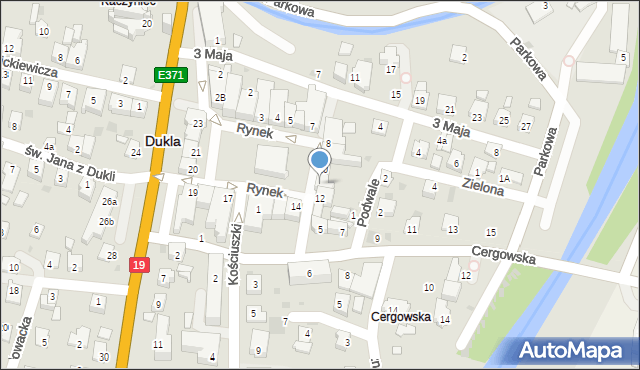 Dukla, Rynek, 11, mapa Dukla