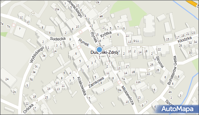 Duszniki-Zdrój, Rynek, 1, mapa Duszniki-Zdrój