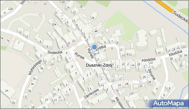 Duszniki-Zdrój, Rynek, 16, mapa Duszniki-Zdrój