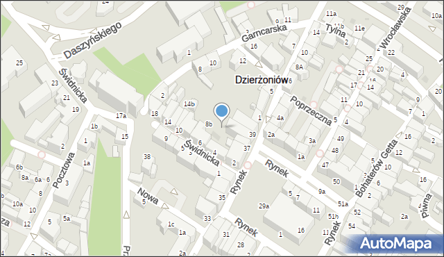 Dzierżoniów, Rynek, 36f, mapa Dzierżoniów