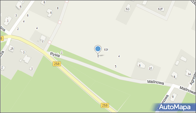 Dzikowo, Rysia, 2, mapa Dzikowo