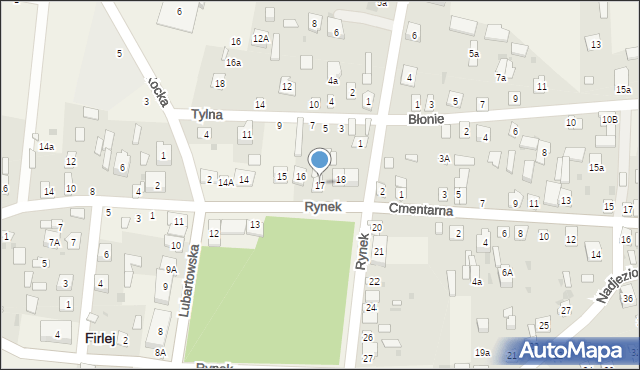 Firlej, Rynek, 17, mapa Firlej
