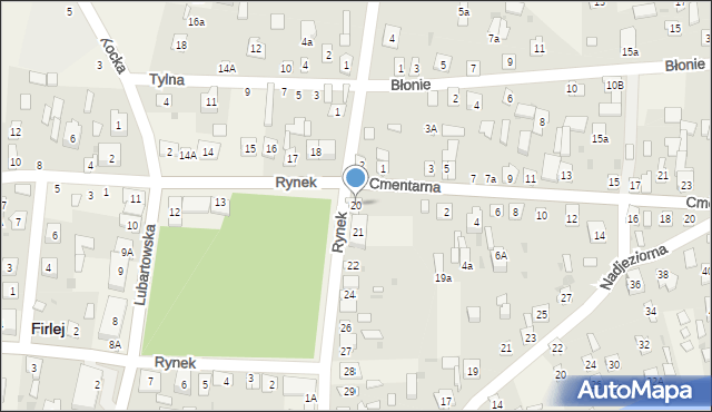 Firlej, Rynek, 20, mapa Firlej