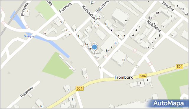 Frombork, Rybacka, 4, mapa Frombork