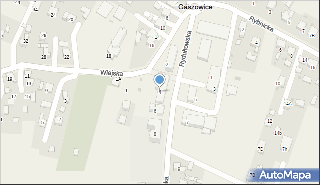 Gaszowice, Rydułtowska, 4, mapa Gaszowice