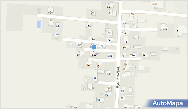 Gaszowice, Rydułtowska, 82D, mapa Gaszowice