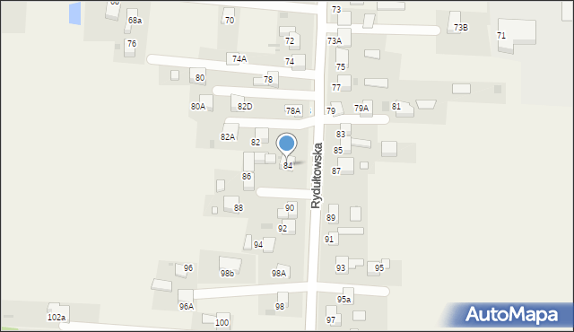 Gaszowice, Rydułtowska, 84, mapa Gaszowice