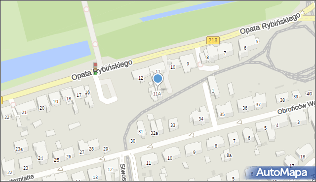 Gdańsk, Rybińskiego Jacka, opata, 11B, mapa Gdańska