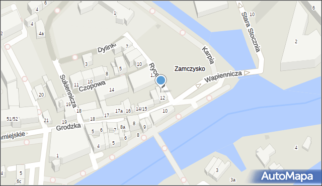 Gdańsk, Rycerska, 13, mapa Gdańska