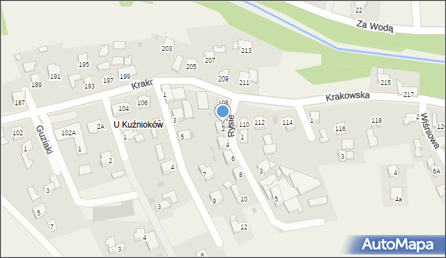 Gilowice, Rysie, 2, mapa Gilowice