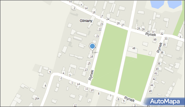 Gliniany, Rynek, 17, mapa Gliniany