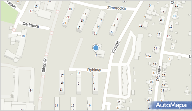 Gliwice, Rybitwy, 2, mapa Gliwic