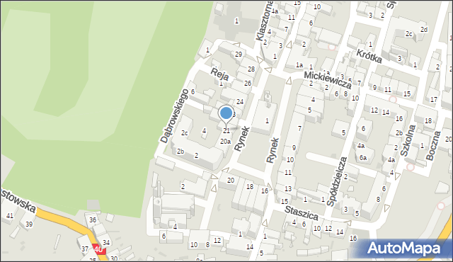 Głogówek, Rynek, 21, mapa Głogówek