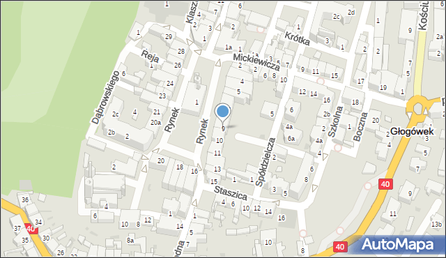 Głogówek, Rynek, 9, mapa Głogówek