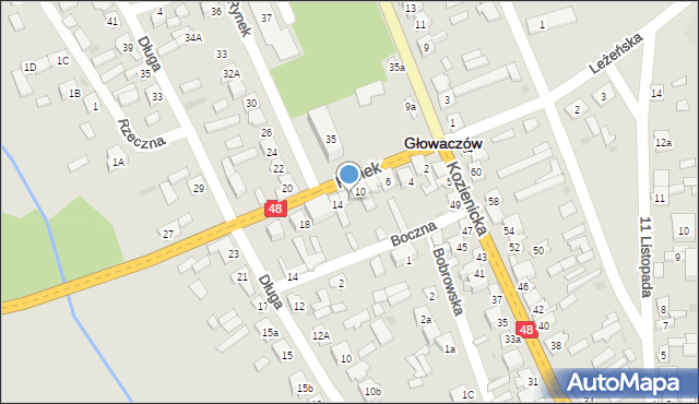 Głowaczów, Rynek, 12, mapa Głowaczów