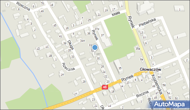 Głowaczów, Rynek, 32, mapa Głowaczów