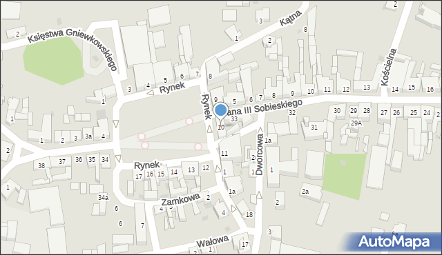 Gniewkowo, Rynek, 10, mapa Gniewkowo