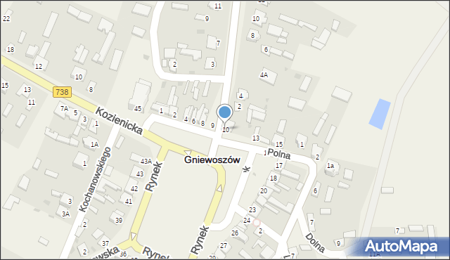 Gniewoszów, Rynek, 10, mapa Gniewoszów