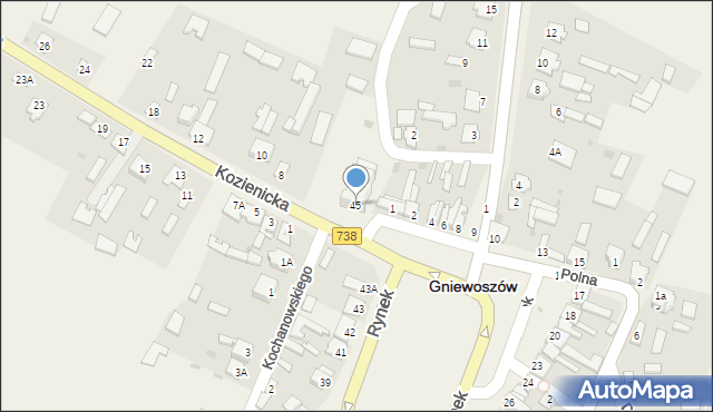 Gniewoszów, Rynek, 45, mapa Gniewoszów