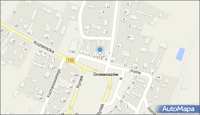 Gniewoszów, Rynek, 7, mapa Gniewoszów