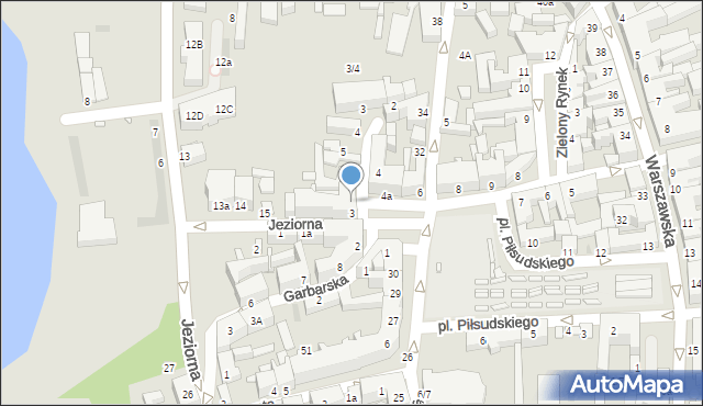 Gniezno, Rynek Bednarski, 3a, mapa Gniezna