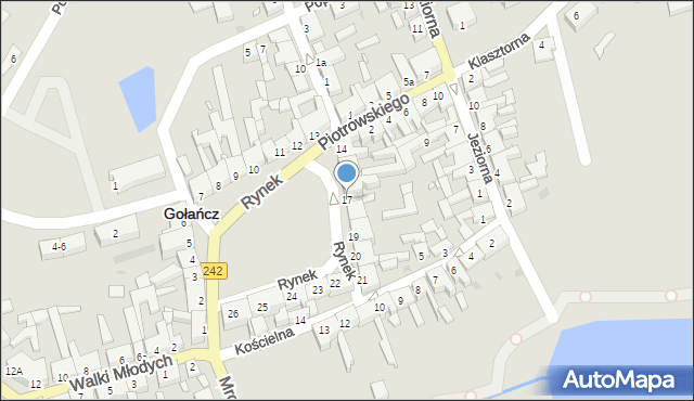 Gołańcz, Rynek, 17, mapa Gołańcz